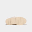 Boots fourr&eacute;es et crant&eacute;es &agrave; lacets creme fille