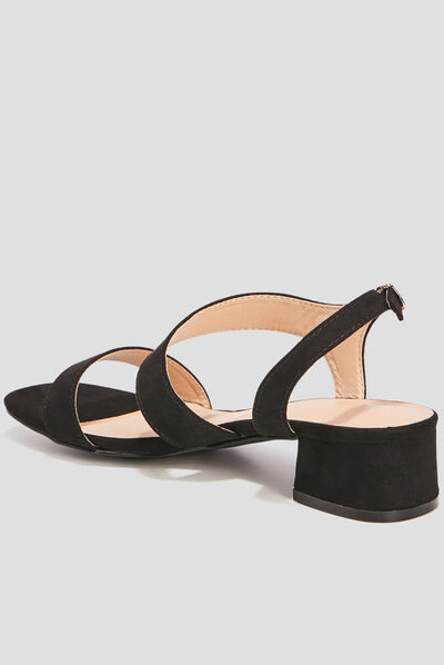 Sandales à talons noir femme