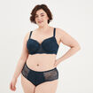 Soutien-gorge emboîtant à dentelle Izzie bleu canard femme grande taille