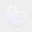 Lot 2 bavoirs &agrave; pressions coton taupe b&eacute;b&eacute;