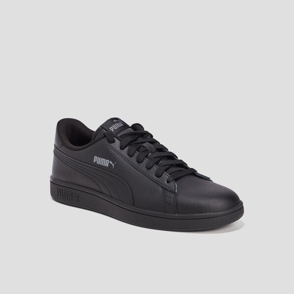 tennis a lacets en cuir puma smash noir homme Tennis à lacets en cuir Puma Smash noir homme