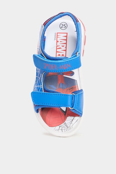 Sandales semelles lumineuses Spider-Man rouge gar&ccedil;on