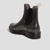 Bottines de pluie chelsea à paillettes gris argent femme