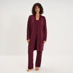 Ensemble pyjama 3 pi&egrave;ces prune femme