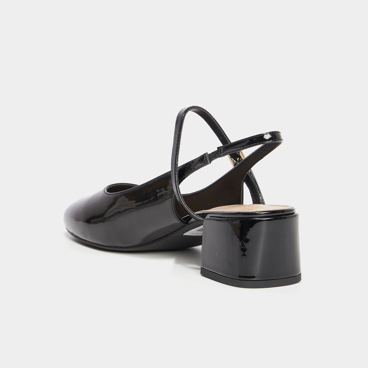 Ballerines &agrave; talons vernies noir femme