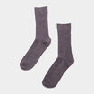 Lot 2 paires chaussettes côtelées gris foncé homme