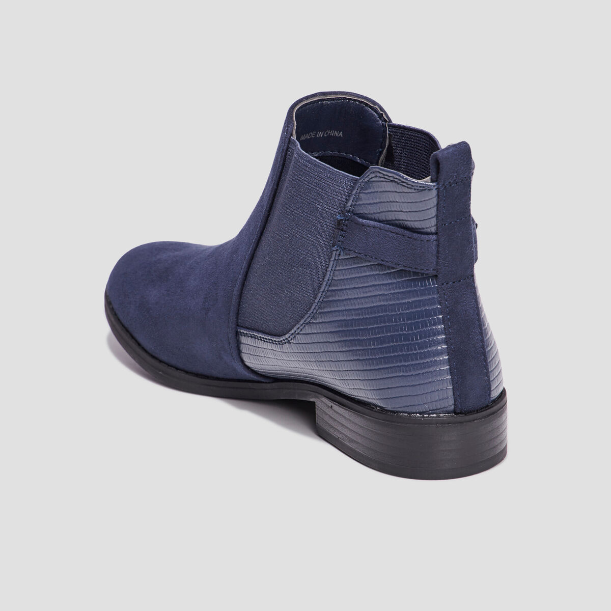 Bottines chelsea avec boucles bleu femme
