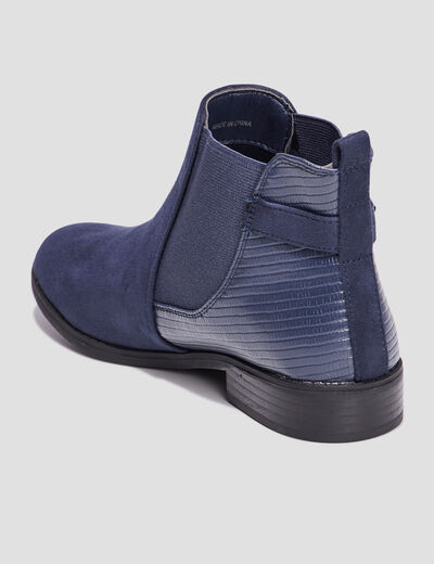 Bottines chelsea avec boucles bleu femme