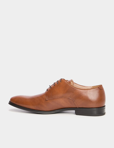 Derbies à lacets marron cognac homme