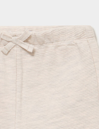 Short molletonn&eacute; coton beige b&eacute;b&eacute; gar&ccedil;on