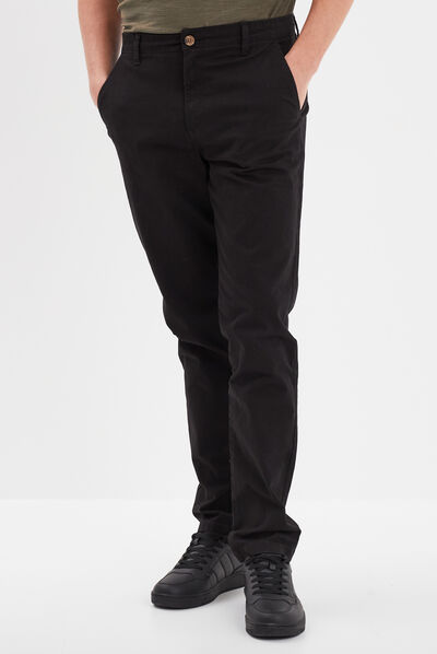 Pantalon chino noir homme