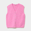 Gilet sans manches col en V rose femme