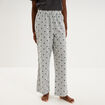 Pantalon de pyjama droit coton noir femme
