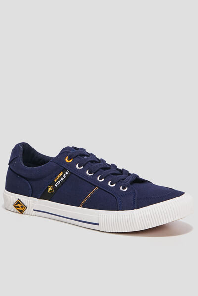 Tennis à lacets bleu marine homme