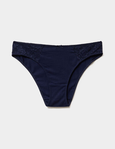Culotte coton majoritaire bleu marine femme