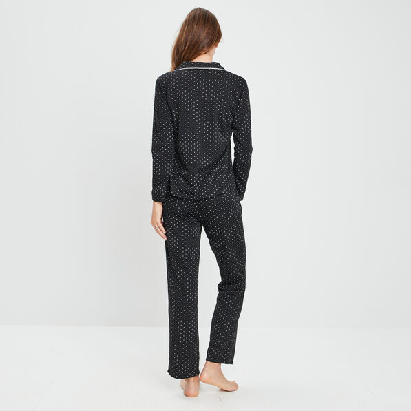 ensemble pyjama 2 pieces noir femme Ensemble pyjama 2 pièces noir femme