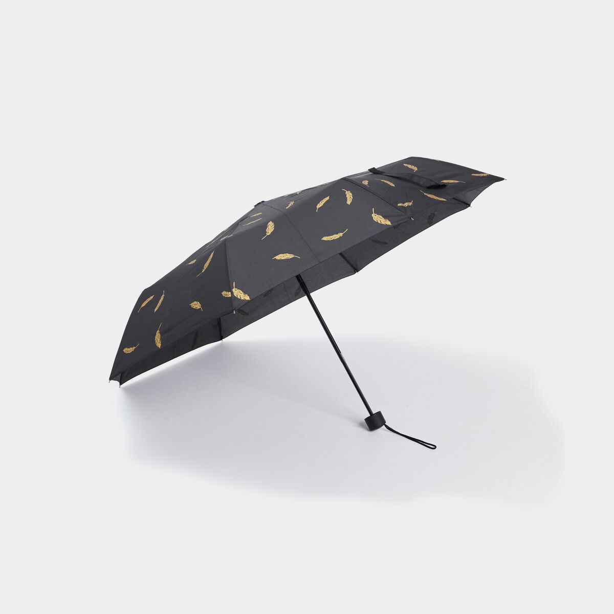 Parapluie rétractable pliant noir mixte