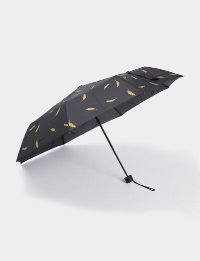 Parapluie rétractable pliant noir mixte
