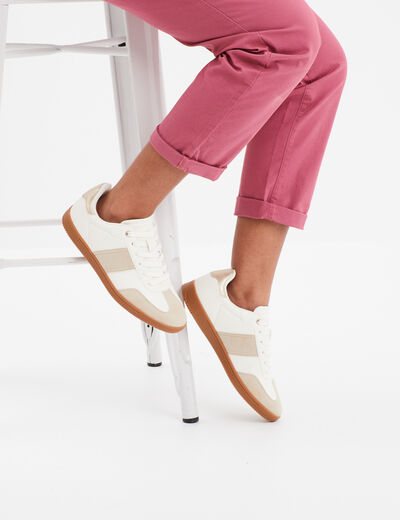Tennis basses &agrave; lacets Creeks sable femme