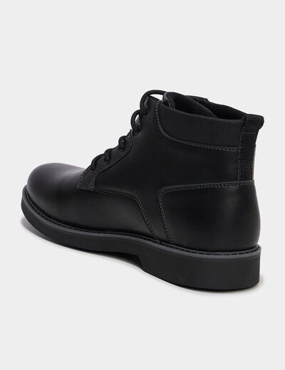 Bottines &agrave; lacets noir homme