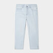 Corsaire slim en jean denim bleach femme