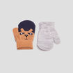 Lot 2 paires de moufles multicolore bébé garçon