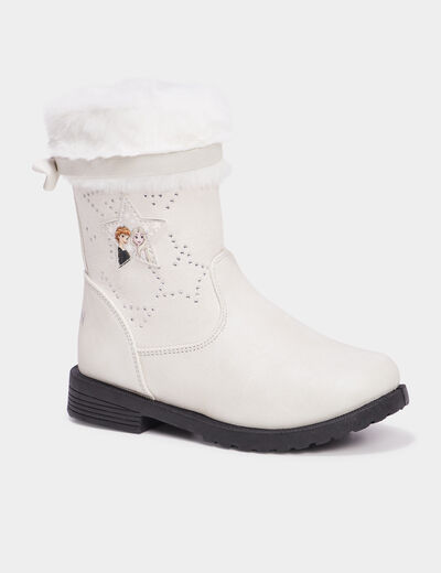 Bottes fourrées Reine des neiges sable fille