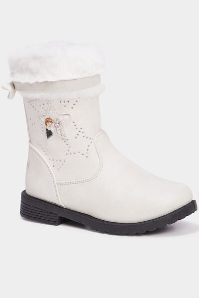 Bottes fourrées Reine des neiges sable fille
