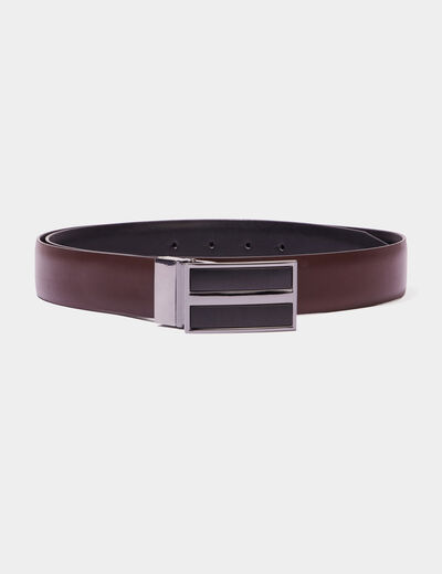 Ceinture r&eacute;versible noir homme