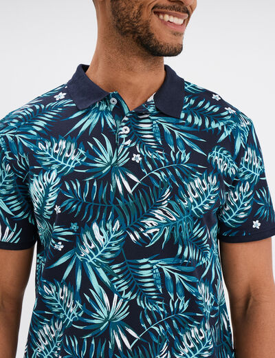 Polo manches courtes Creeks bleu foncé homme