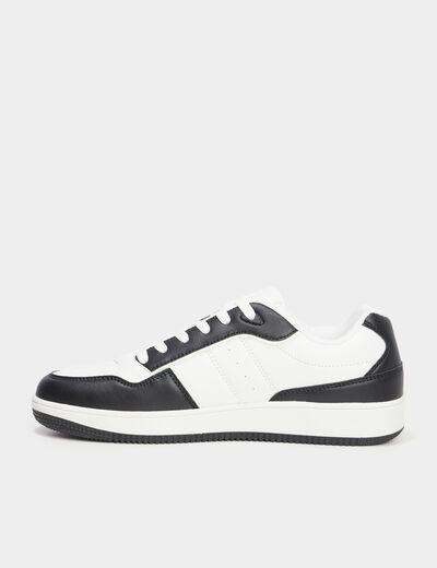 Tennis basses &agrave; lacets blanc homme