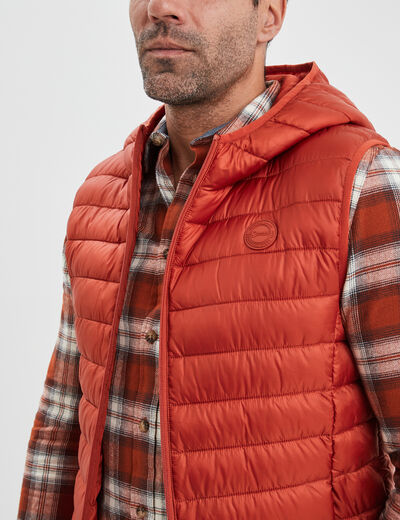 Doudoune sans manches à capuche Creeks orange foncé homme