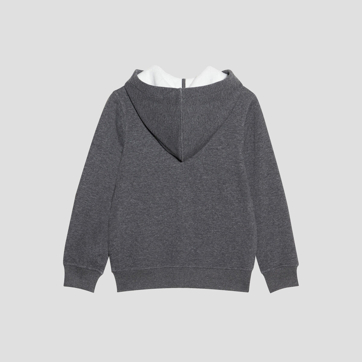 Sweat zippé à capuche gris garçon