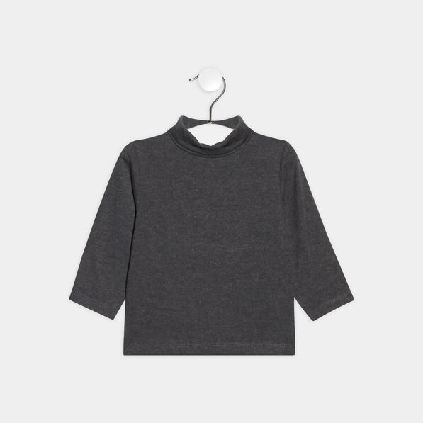 t shirt manches longues gris fonce bebeg T-shirt manches longues gris foncé bébé garçon