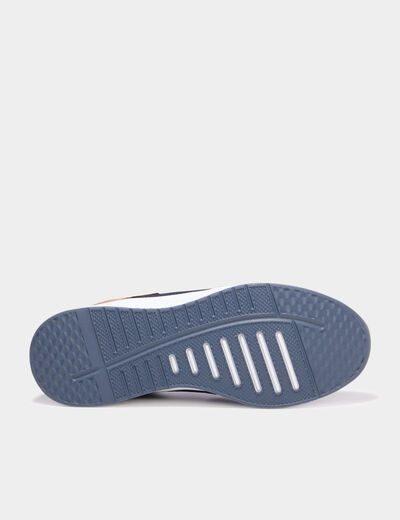 Baskets semelles &eacute;paisses bleu marine homme