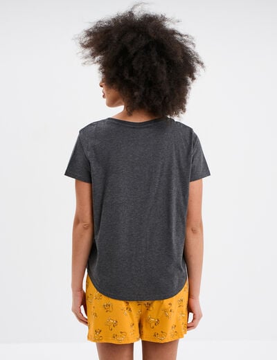 Ensemble pyjama short Le Roi lion gris foncé femme