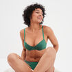 Soutien-gorge push up micro dentelle vert menthe femme
