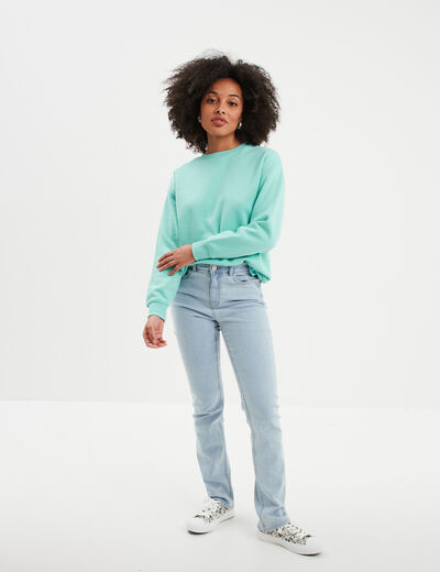 Jeans straight taille standard Creeks denim bleach femme