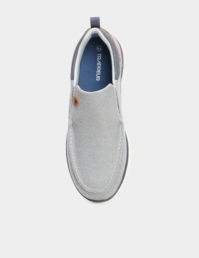 Chaussures bateau gris homme
