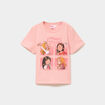 T-shirt manches courtes Les Sisters orange clair fille