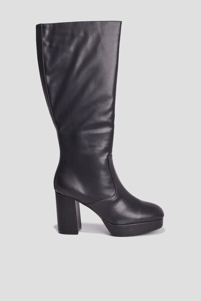 Bottes à talons hauts noir femme