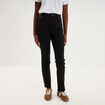 Jean skinny taille haute denim noir femme