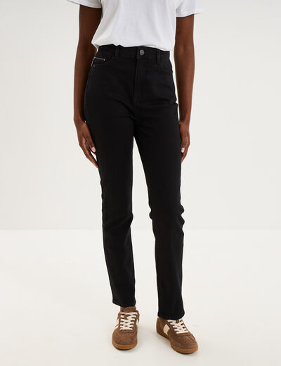 Jean skinny taille haute denim noir femme