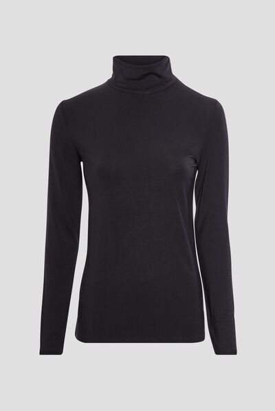 T-shirt manches longues noir femme