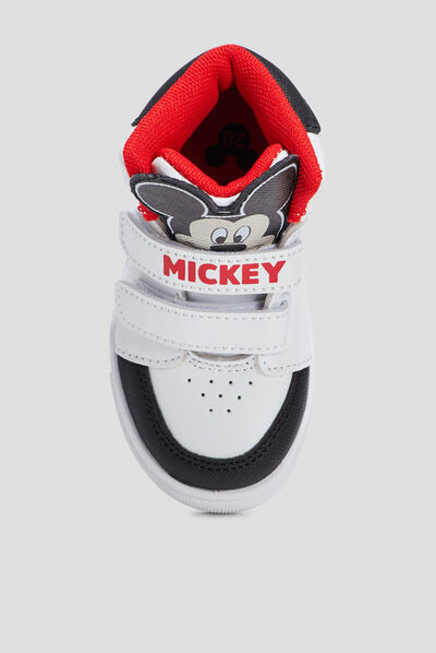 Baskets montantes Mickey blanc bébé garçon