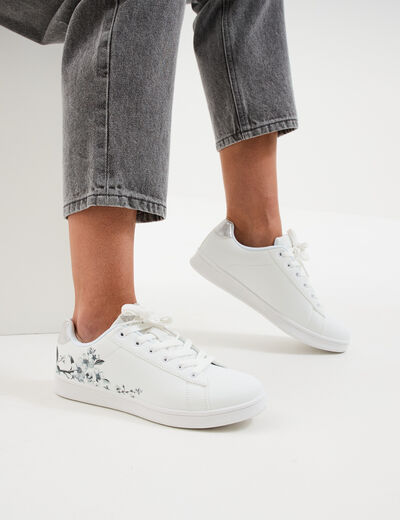 Tennis basses à lacets Creeks gris argent femme