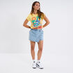 T-shirt manches courtes coton Stitch jaune femme
