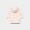 Parka &agrave; capuche imperm&eacute;able d&eacute;perlante ecru b&eacute;b&eacute; fille