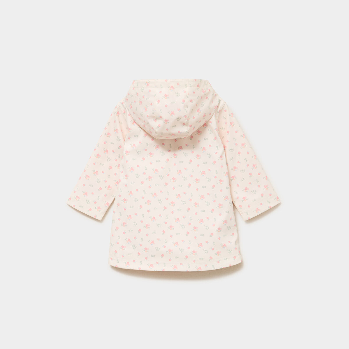 Parka &agrave; capuche imperm&eacute;able d&eacute;perlante ecru b&eacute;b&eacute; fille