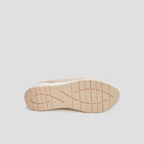 Loafers emboîtants en cuir pied large gris argent femme
